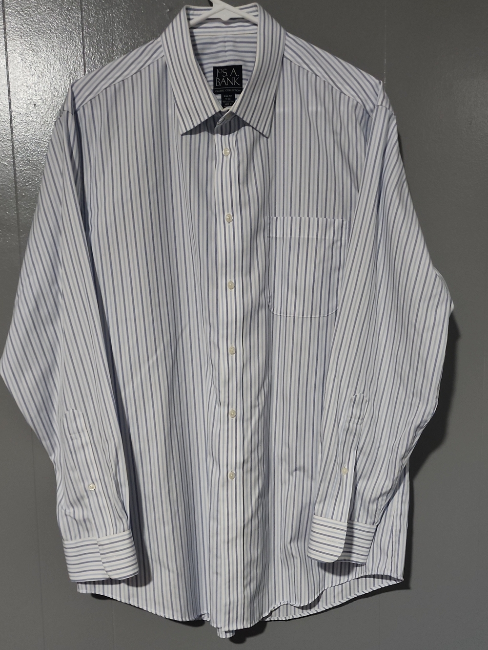 Jos. A. Bank Blue and White Stripe Dress Shirt